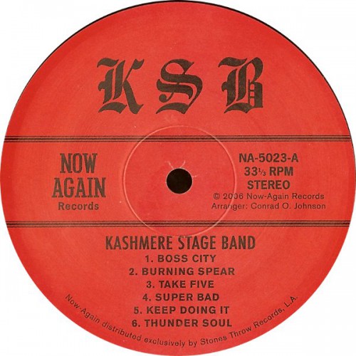 Kashmere Stage Band Now Again Records NA5023 label
