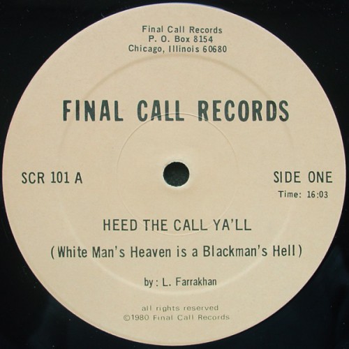 Louis Farrakhan Final Call 101 label