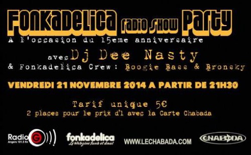 Fonkadelica Radio Show Party 21 novembre 2014 bis