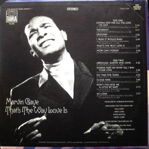 Marvin Gaye Tamla 299 Verso