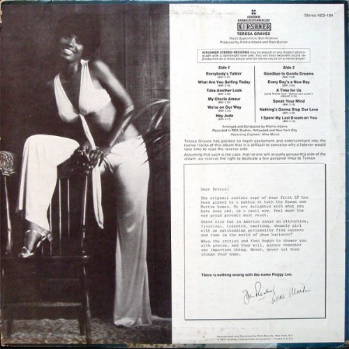 Teresa Graves verso