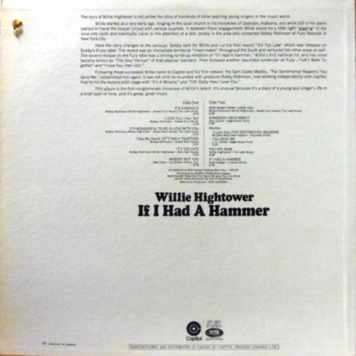 Willie Hightower verso