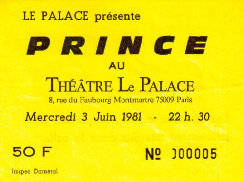 Prince Le Palace 3 juin 1981