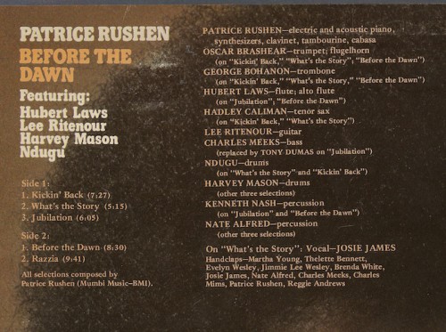 Patrice Rushen Before The Dawn credits1