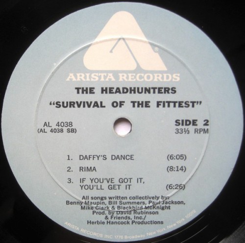 Headhunters Survival Of The Fittest labelB