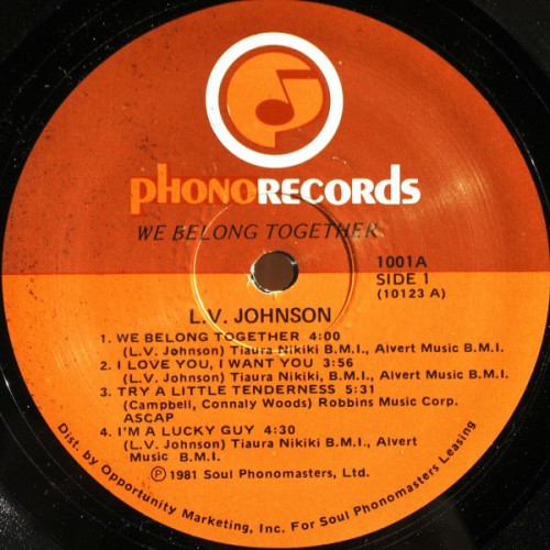 LV Johnson We Belong Together label