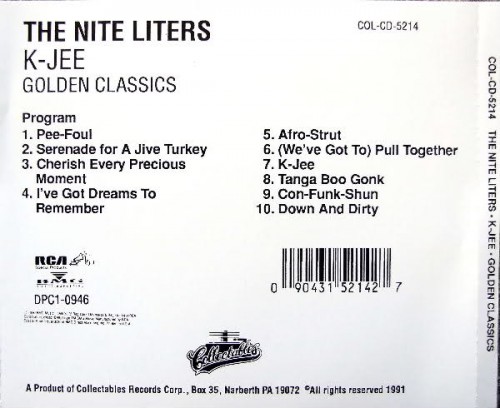 Nite Liters K Jee CollectablesCD back