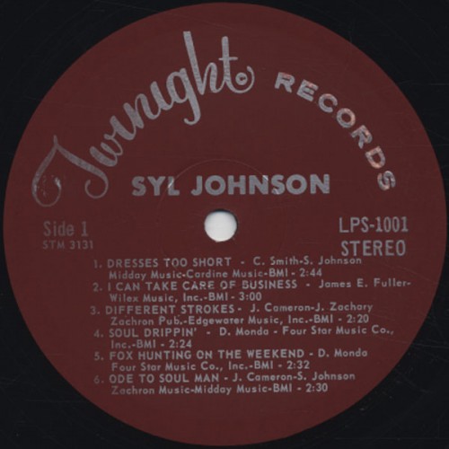 Syl Johnson Dresses Too Short Twinight Records 1001 label