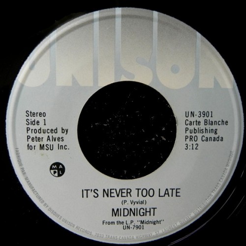 Midnight Its Never Too Late Unison 3901